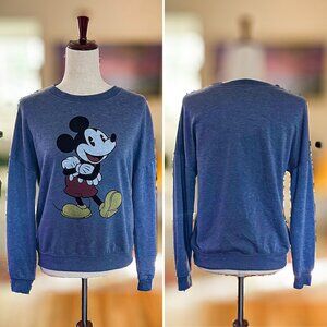 Disney Mickey Mouse Sweatshirt | Size Medium | Gray Cozy Snug Fit Pullover
